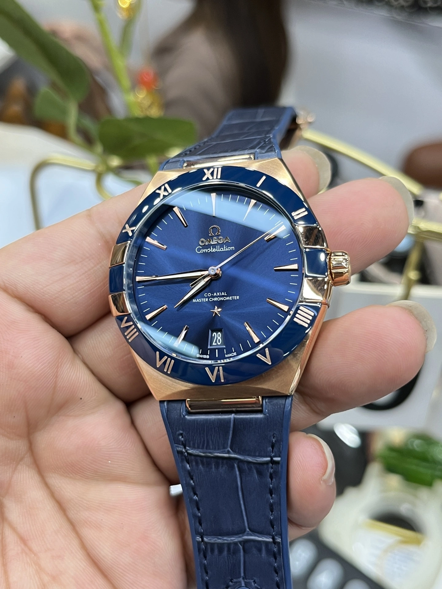 FreshLook CBD Factory Omega Constellation 41mm 18K Sedna Gold Blue Ceramic Bezel (131.63.41.21.03.001) 1:1 Super Clone – DD8900 Movement 311